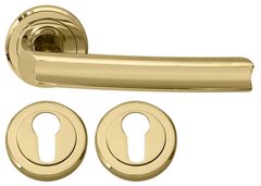 Дверная ручка RDA VERONA с PZ накладками под ключ титановое золото 40-0039604 фото