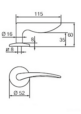 Дверная ручка ABLOY 27/002 Pohjola латунь полированная 40-0029863 фото