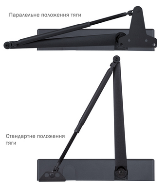 Доводчик накладной RYOBI 4550 D-4550 GREY_ANTHRACITE BC/DA UNIV_ARM EN_2-7+ до_200кг 1400мм FIRE 49-3510 фото