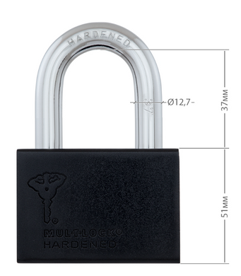 Замок висячий MUL-T-LOCK M13/C1 MTL400 2865 2KEY DND3D_PURPLE_INS R_shackle 37мм 12,7мм 50-997 фото