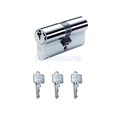 Циліндр GU BKS (серія 88) 70 мм (35x35) ключ-ключ, хром 40-0023934 фото