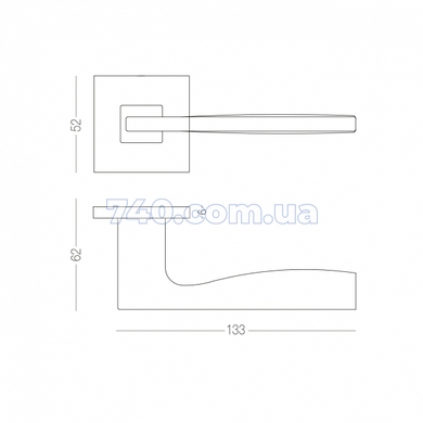 Дверная ручка MVM Z-1220 черный 44-8528 фото