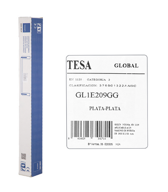 Ручка TESA для евакуаційного виходу врізний GLOBAL1E GG 1200мм 9x9мм G: silver (RAL9006)/G: silver (RAL9006) 49-4609 фото