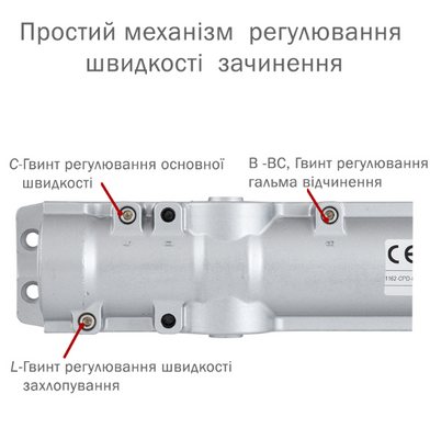 Дотягувач накладний ABLOY CAM DC250 BROWN BC W/O_ARM EN_1-6 до_120кг 1400мм FIRE 40-0020360 фото