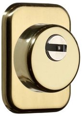 Дверний протектор AZZI FAUSTO F23 ANT з юбкою, прямокутний, полірована латунь, H30 мм 000005237 фото