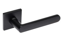 Дверная ручка Prius Симпл А 409 R78 (тонкая розетка, 6 мм) FB черный матовый 44-10586 фото