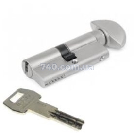 Цилиндр AGB Мод 5000PS/60мм, ручка AL-ключ, 30Tx30, матовый хром 44-8953 фото