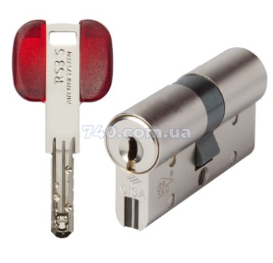 Дверний циліндр Cisa RS-3S 80 мм(35х45Т) ключ-тумблер хром 40-0038077 фото