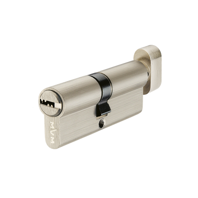 Циліндр MVM/LINDE P6P45/45Т ключ-тумблер SN матовий нікель 49-3780 фото