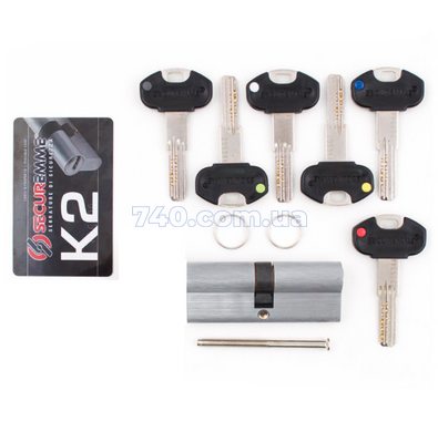 Циліндр Securemme K2 з монтажним ключем 90 (35х55) ключ-ключ 40-0039515 фото
