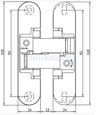 Дверна завіса Anselmi Istar 506 satin nickel 44 матовий нікель 40-1050617 фото