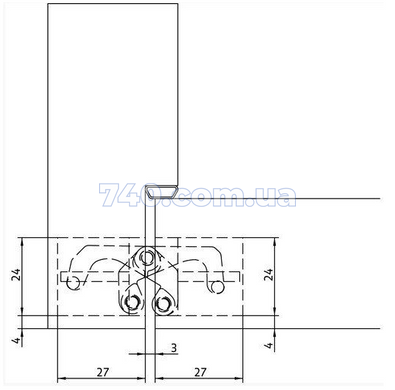 Дверна завіса Anselmi Istar 506 satin nickel 44 матовий нікель 40-1050617 фото