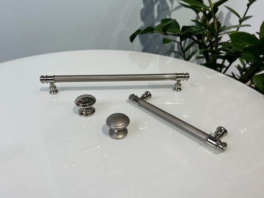 Ручка скоба Fadex mod.890 Rania, м/о 224мм. N03 - никель матовый/никель полированный 43-00609828 фото