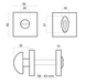 WC - накладка Forme Fixa Squared/Slim. C01 - хром полірований 43-00805033 фото 2