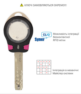 Циліндр Mul-T-Lock din_kt xp MTL800/MT5+ 73 nst 33Ix40T to_nst cam30 cliq m/s 960B box_s 40-0034914 фото