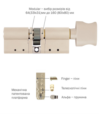Циліндр Mul-T-Lock din_kt xp MTL800/MT5+ 73 nst 33Ix40T to_nst cam30 cliq m/s 960B box_s 40-0034914 фото