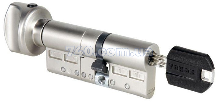 Циліндр TOKOZ PRO 300 (40x50T) ключ-тумблер матовий нікель AA-0035777 фото