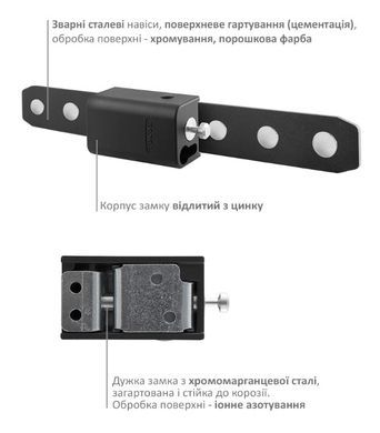 Замок висячий Tokoz X Safety box I w/o keys slid_shackle 13мм box 44-8646 фото