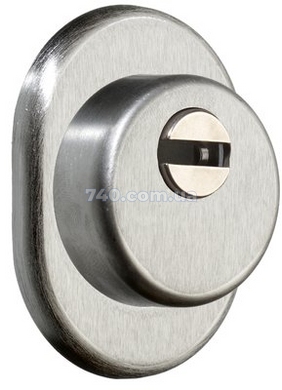 Дверной протектор AZZI FAUSTO F23 ANT с юбкой, матовый хром, H25 мм 000005227 фото
